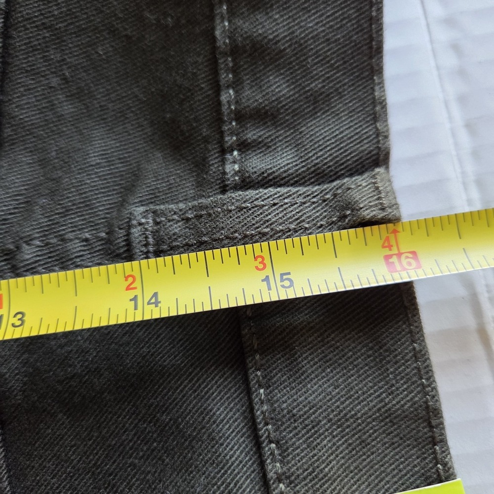 NEW Style & Co Denim Tummy Control Jeans Hi-Rise Straight Leg Olive Green 14 - Picture 14 of 15
